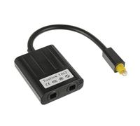 EPLZON Toslink Splitter 1 in 2 Out, Adattatore per cavo audio fibra ottica, Cavo splitter ottico per TV, DVD, amplificatore, soundbar