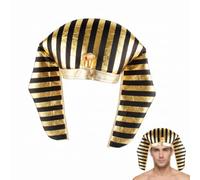 EPMOCN Cappello Faraone Egiziano con Serpente, Copricapo Egizio per Costume Carnevale Uomo e Donna, Accessori Travestimento Tutankhamon Cleopatra per Halloween, Feste a Tema, 1 Pezzo
