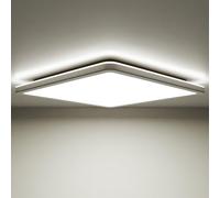 Epochglo Plafoniera Led Soffitto, Lampada da Soffitto, Luce Led Soffitto, Plafoniera Quadrata per Bagno/Garage/Cucina, 15W, 1800LM, 4000K, 22cm, IP54 Stagna, Bianco