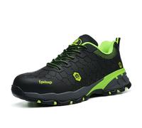 Epochsaga Scarpe Antinfortunistiche da Uomo con Puntale in Acciaio, Antiscivolo,per Uso Industriale ed edilizio (Verde, Adulto, Uomo, 42, Numero, Sistema Taglie Calzature EU, Media)