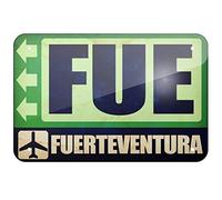 EpochSign Targa in Metallo con codice aeroportuale FUE Fuerteventura, 20,3 x 30,5 cm