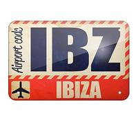EpochSign Targa in Metallo con codice aeroportuale IBZ Ibiza, 20,3 x 30,5 cm