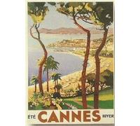 EpochSign - Targa in Metallo Vintage Francese, con Scritta in Lingua Inglese Costine Cannes, 20 x 30 cm