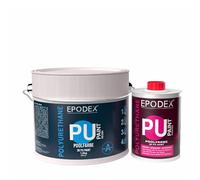 EPODEX Pittura per Piscina, resistente ai raggi UV, elastica e durevole, 2K PU Paint, per piscine in calcestruzzo, cloro e acqua salata, Opaca, 2kg - copre 9m² (2 mani) - Blu turchese Pastel