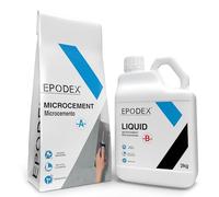EPODEX Set microcemento per pareti | Intonaco decorativo senza fughe per bagni, cucine ecc. | Con stucco e resina | Per cemento, piastrelle, legno, metallo | Interno/esterno | 7 m² (2 mani)