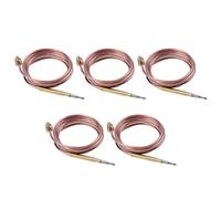Epodmalx Kit termocoppia universale M6 x 0,75 con dado di troppopieno (cinque) termocoppia di ricambio per fornello a gas da 1500 mm, 5 pezzi