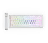 EPOMAKER HE68 Lite Tastiera da Gioco a Effetto Hall, 8k Polling & 128K Scan Rate, 0.01mm Adjustable Trigger, 0.125ms Latency, 5-Layer Sound-Dampened, Snap Key, SOCD, A-RGB, Wired (Bianco)