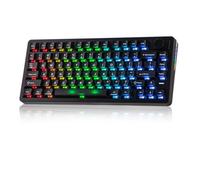 EPOMAKER HE75 V2 Tastiera Gaming a Effetto Hall, 8K Polling e 0.1ms | 8000mAh, 2.4GHz/BT, Hot Swap, Attuazione Regolabile da 0.005mm, Trigger Rapido, Creamy e Thocky (Nero, Creamy Jade Switch)
