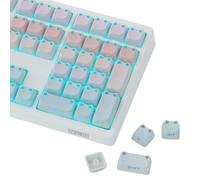 EPOMAKER Shimmeow Set Keycaps Tema Gatto Carino per Tastiera Meccanica MX | 113 Tasti, Trasparenti, Profilo MAO, Compatibile con Layout ANSI 60%/65%/75%/TKL/96%/Full-Size (Blu Rosa Sfumato)