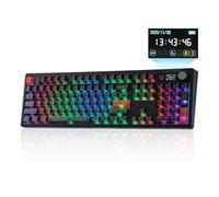 EPOMAKER TH108 V2 PRO Tastiera Meccanica Full Size con Schermo e Manopola (Nero, Creamy Jade)