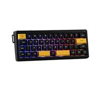 EPOMAKER TH40 VIA Tastiera meccanica Guarnizione Tastiera da gioco Wireless/Bluetooth, con 40 tasti, Hot-swap, RGB, batteria 3000mAh, NKRO, per PC/Mac (Black, Flamingo Switch)