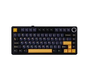 EPOMAKER x Aula F75 Gasket Tastiera Meccanica al 75%, wireless/Bluetooth/USB-C, con cinque strati di pad, manopola, RGB, batteria, NKRO (Black, LEOBOG Reaper Switch)