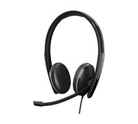 Sennheiser Cuffie con filo, con Microfono, Antirumore, ideali per Ufficio / Call Center, Colore Nero - ADAPT 165T USB II