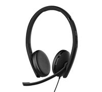 EPOS I SENNHEISER C10 Cuffie con microfono, auricolari con filo con connessione USB C semplice e flessibile e tecnologia BrainAdapt, Black