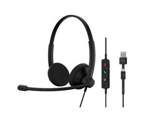 EPOS IMPACT 100 MS Duo USB-C+A - Cuffia stereo on-ear con microfono