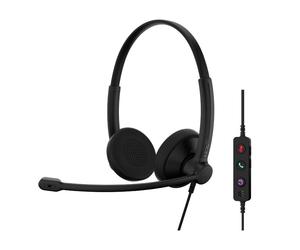 EPOS IMPACT 100 MS Duo USB-C+A Cuffie per PC ultraleggere con audio professionale, controllo intuitivo e comfort totale per la vostra giornata