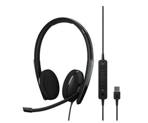 Epos On-Ear Double-Sided USB Headset With In-Line Call Controll And Foam Earpads. Certified For Microsoft Teams Optimized Uc 1000901
