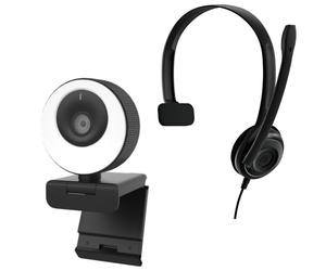 EPOS PC7 USB + Webcam Cleyver USB Pacchetto economico completo ideale per il telelavoro e l'ufficio.