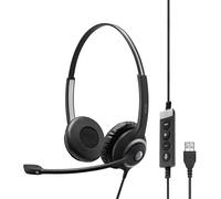 EPOS SC260 USB MS II Cuffia professionale stereo Duo leggera e robusta, con connessione USB e protezione acustica. Ottimizzata Lync.