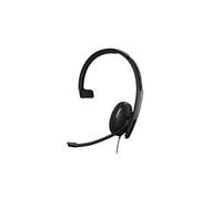 EPOS | Sennheiser Adapt 135 USB II (1000914) - Cuffia Monaurale Cablata con Connettore da 3,5 mm e USB, Ottimizzata per UC, Audio Superiore, Comfort Migliorato, Controllo Chiamate - Nero