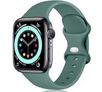 Epova Cinturino in Silicone Compatibile con Apple Watch 44mm 42mm 45mm 46mm 49mm, Cinturini di Ricambio per Apple Watch Ultra/Ultra 2/ iWatch SE Series 10 9 8 7 6 5 4 3 2 1, Verde pino, Piccolo