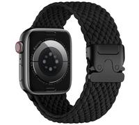Epova Cinturino Intrecciato Compatibile con Cinturino Apple Watch 42mm 40mm 41mm 38mm - Donna Uomo Cinturini in Nylon Tessuto Sportivo per iWatch SE 3 Serie 11 10 9 8 7 6 5 4 3 Ultra 3, Nero
