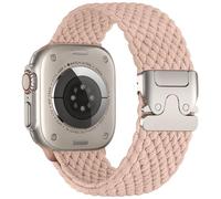Epova Cinturino Intrecciato Compatibile con Cinturino Apple Watch 42mm 46mm 44mm 45mm 49mm - Uomo Donna Cinturini in Nylon Tessuto Sportivo per iWatch Ultra 3 Serie 11 10 9 8 7 6 5 4 3, Rosa