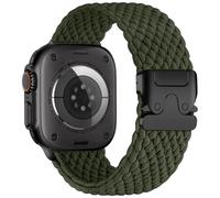 Epova Cinturino Intrecciato Compatibile con Cinturino Apple Watch Ultra 49mm 46mm 45mm 44mm - Uomo Donna Cinturini in Nylon Tessuto Sportivo per iWatch SE 3 Serie 11 10 9 8 7 6 5 4 3, Verde Militare