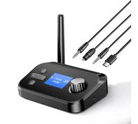 eppfun AK3046G Ultra Trasmettitore Ricevitore Bluetooth per TV, Adattatore Audio Bluetooth con jack 3.5mm/Optical per PC, HiFi Impianto Stereo