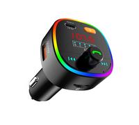 eppfun FM100B Trasmettitore FM Bluetooth per Auto, Radio Bluetooth Adattatore Kit vivavoce per auto, con 2-Porte USB Ricarica Rapida