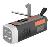 eppfun LR-7D DAB+ Radio di emergenza con FM/Bluetooth, radio digitale portatile alimentata a batteria, con allarme SOS, luce notturna e luce flash (DAB/FM)