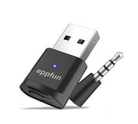 eppfun USB Bluetooth 5.2 Audio Adattatore, APTX- Adaptive WirelessTrasmettitore Audio Dongle, Compatibile con PS4 PS5 PC