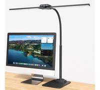 EppieBasic Lampada da Scrivania LED Doppia Testa con Base per Ufficio | Lampada