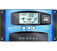 EpRec 100A Regolatore di Carica Solare MPPT 12V / 24V con doppia porta USB, display LCD, per batterie al piombo/pannello solare/carichi