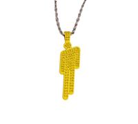 EPRHAY Collana umana da uomo e donna con strass colorati, ciondolo a forma di umanoide con diamante multicolore brillante, collana unica in acciaio inossidabile per cattivo cattivo ragazzo, ornamento