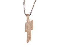EPRHAY Collana umana da uomo e donna con strass colorati, ciondolo a forma di umanoide con diamante multicolore brillante, collana unica in acciaio inossidabile per cattivo cattivo ragazzo, ornamento