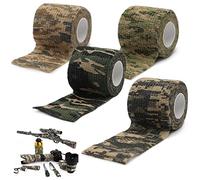 EPROICKS Nastro Adesivo Mimetico, Camo Wrap Tape, Camouflage Bendaggio Autoadesivo, Benda Elastica Invisibile Camuffamento, per Militare, Esterni, Caccia, Fucili, Camping, Telecamera