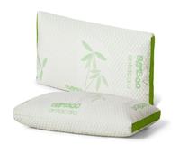 EPSELIA Coppia Cuscini Guanciale Letto Performante, con Rivestimento BAMBU’ BIO cm 70x40 H16, Fascia Traspirante Air 3D performante, Sfoderabile, OEKO-TEX®, Ovatta Qualita’ Premium