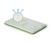 EPSELIA Cuscino Lettino per Bambini in BAMBU' BIO Antisoffoco Ergonomico, Traspirante tessuto Air 3D cm 32x52 H4, Sfoderabile, Struttura in Poliuretano con Fori CertiPUR™ OEKO-TEX®