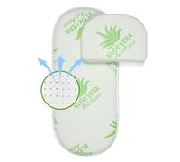 EPSELIA Materassino in ALOE VERA per Carrozzina Navicella Completo di Guanciale, Certificazione Antisoffoco EN16890:2017, Struttura con Fori di Traspirazione Antiacaro, Certipur™ Oeko-Tex®