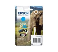 Epson 24 Serie Elefante, Cartuccia Originale Getto d'Inchiostro Claria Photo HD, Formato XL, Ciano