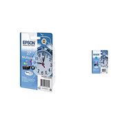 Epson 27 Durabrite Ultra Ink- Cartuccia D'Inchiostro, Xl, Multicolore (Cyan/Magenta/Yellow) & C13T27024022 Inchiostro, Ciano