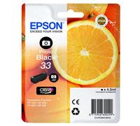Epson 33 Serie Arancia Cartuccia Originale, Standard, Nero Foto, Imballaggio sta