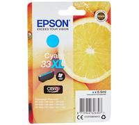 Epson 33 XL Serie Arancia Cartuccia Originale, XL, Ciano, Imballaggio standard X