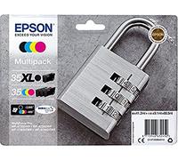 Epson 35 Serie Lucchetto, Cartuccia originale getto d'inchiostro DURABrite Ultra, Formato Mixed, Multipack 4 Colori