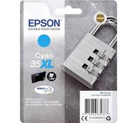 Epson 35 Serie Lucchetto, Cartuccia Originale Getto d'Inchiostro DURABrite Ultra, Formato XL, Ciano