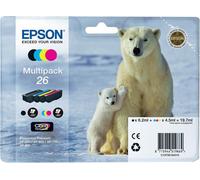 Epson 4x Originale T26 Inchiostro Cartucce XP625 XP700 XP710 XP720 XP800
