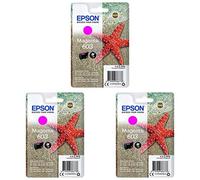 Epson 603 Serie Stella Marina, Cartuccia originale getto d'inchiostro, Formato Standard, Magenta, Pacco da 3