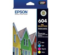Epson 604 - Std Capacity - Cartucce d'inchiostro Multipack per XP-2200, XP-3200, XP-4200, WF-2910, WF-2930, WF-2950, C13T10G692, Nero, Ciano, Magenta, Giallo
