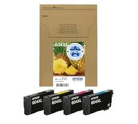 Epson 604XL Serie Ananas - Cartucce per stampante getto d'inchiostro, Multipack 4 colori (Nero, Ciano, Magenta, Giallo), Formato XL, Stampe affidabili casa e ufficio, Confezione EasyMail